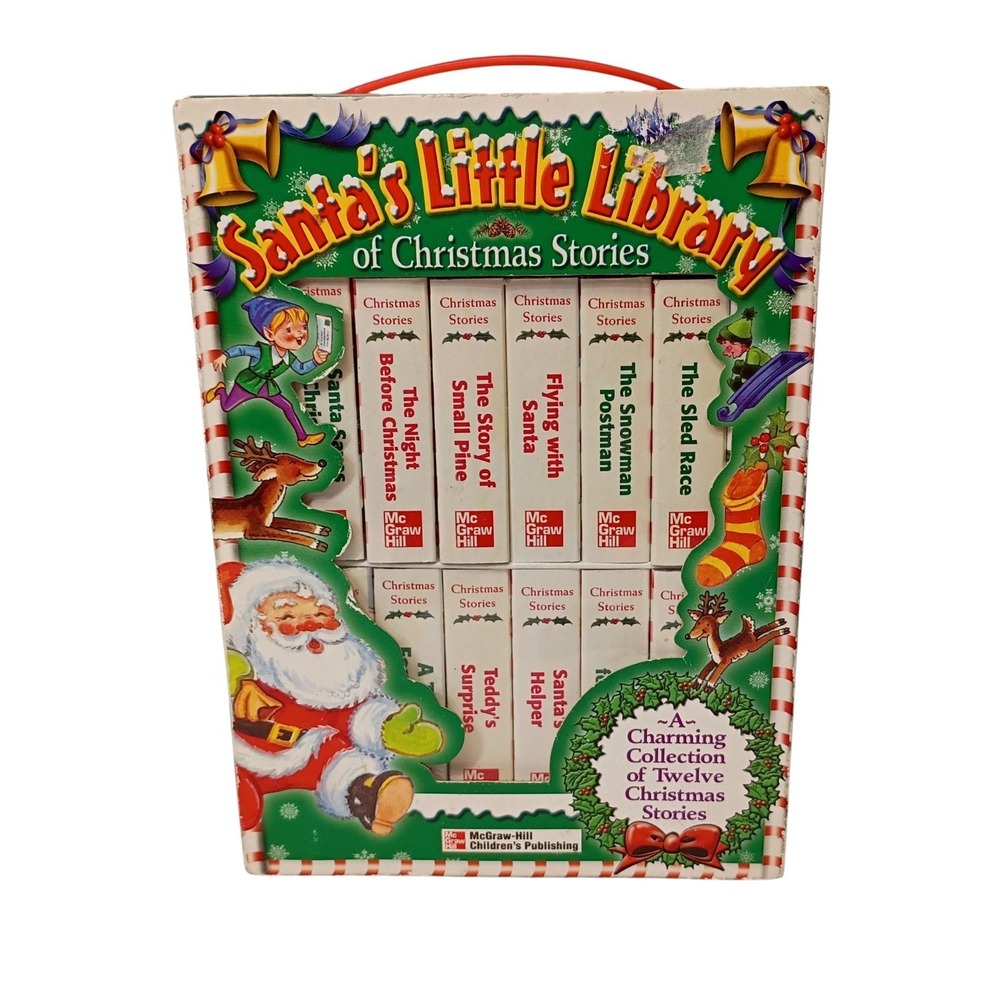 Lot of 12 Vintage Santas Little Library of Christmas‎ Stories Book McGraw Hill